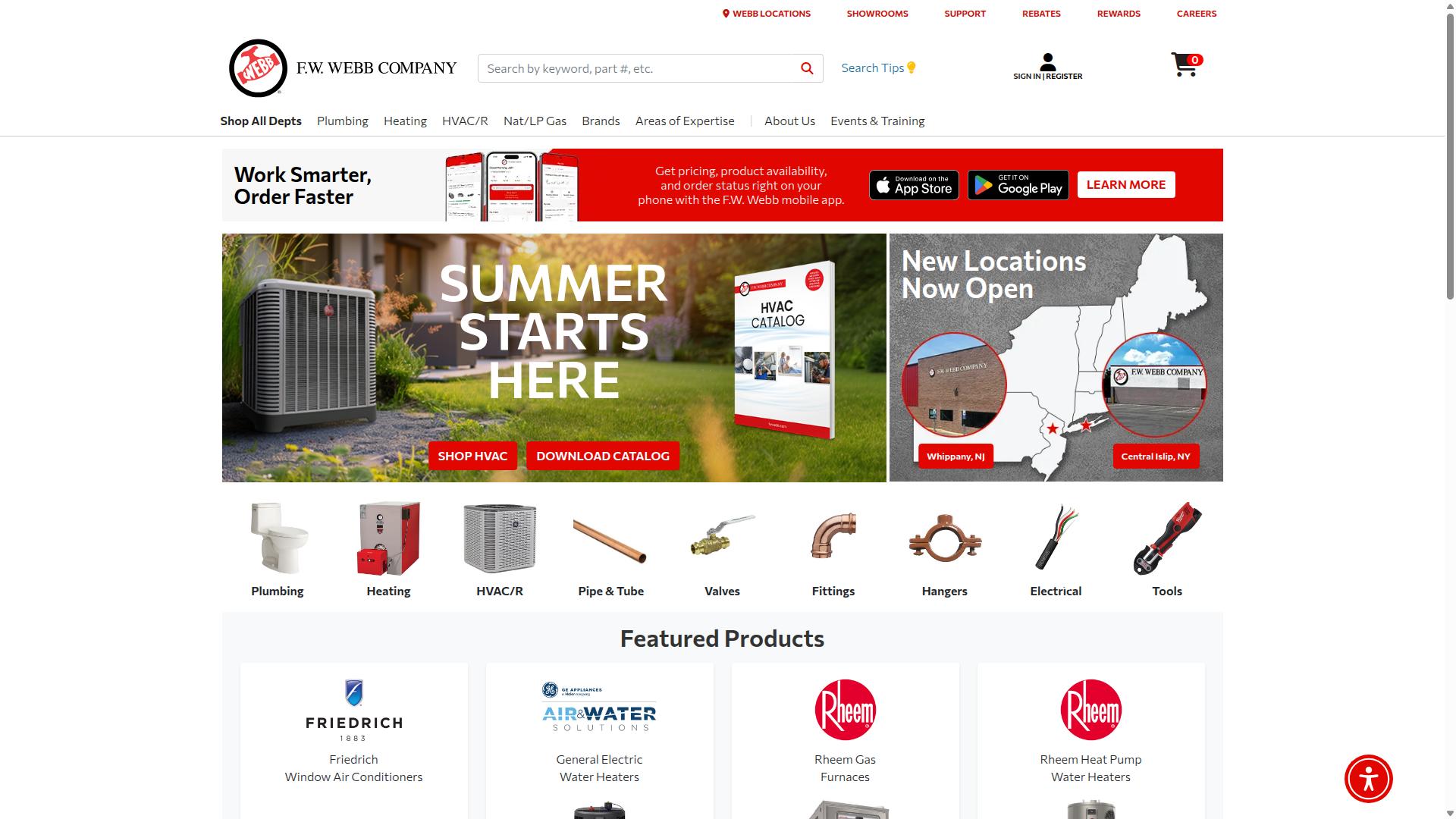F.W. Webb website